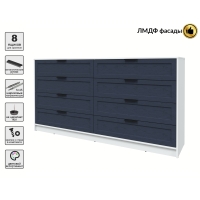 Kомод Тренд КТ-К197 (Белый ЛДСП/ Дуб королевский ЛМДФ) Ш1965 В1020 Г451